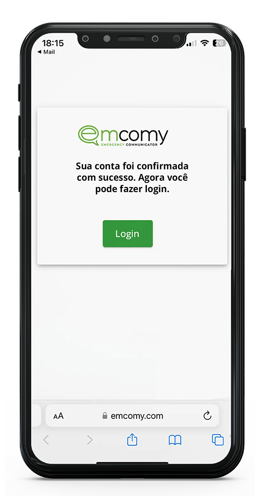 A confirmação do registro