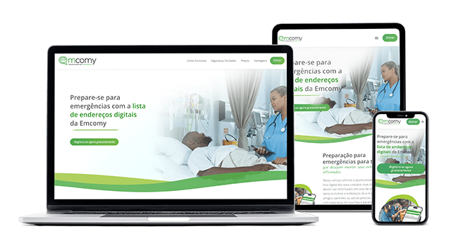 O Emcomy pode ser operado em vários dispositivos.
